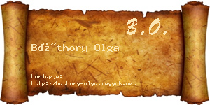 Báthory Olga névjegykártya